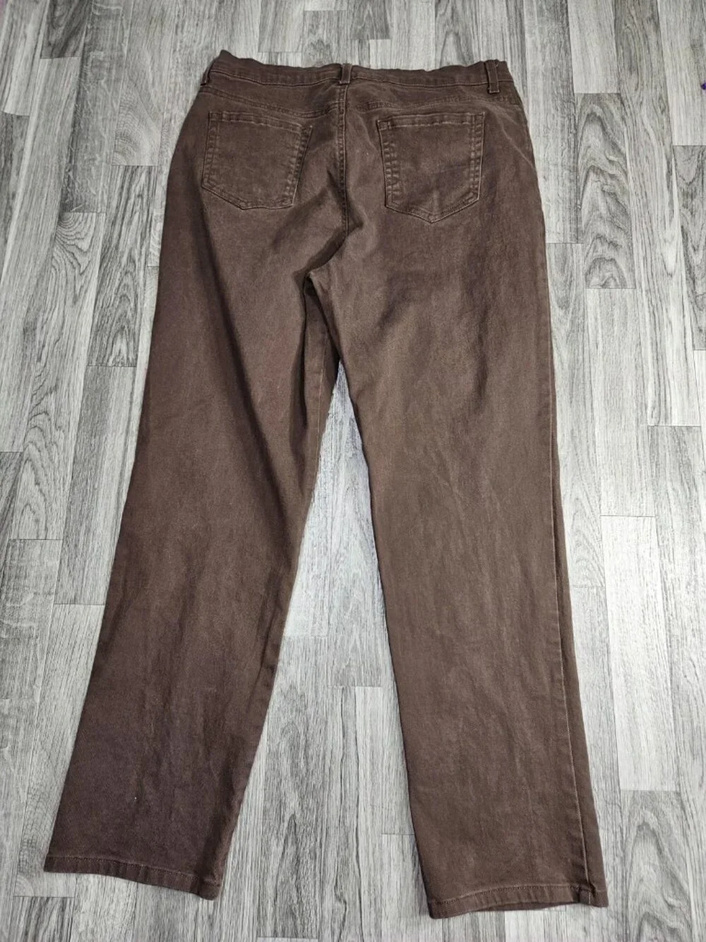 Gloria Vanderbilt Amanda Tapered Jeans‎ Womens 16 Brown High Rise Stretch Denim